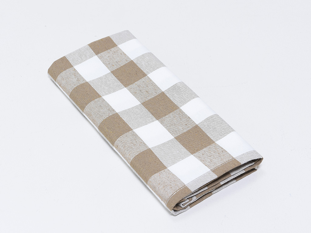 Paño cocina vichy beige